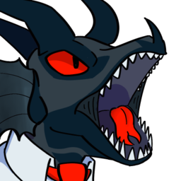 My lizard fursona making an scream face.